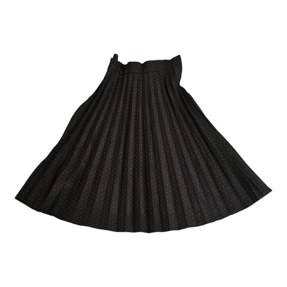Oodji XS Black Polka Dot Zip Closure Pleated Skirt - Picture 5 of 7